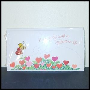 New/Unopened Vintage Hallmark Cloisonné Enamel Pin w Gift Card Valentine's Day